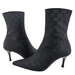 Gucci Gg monogram canvas boots size 38 with original dust bag